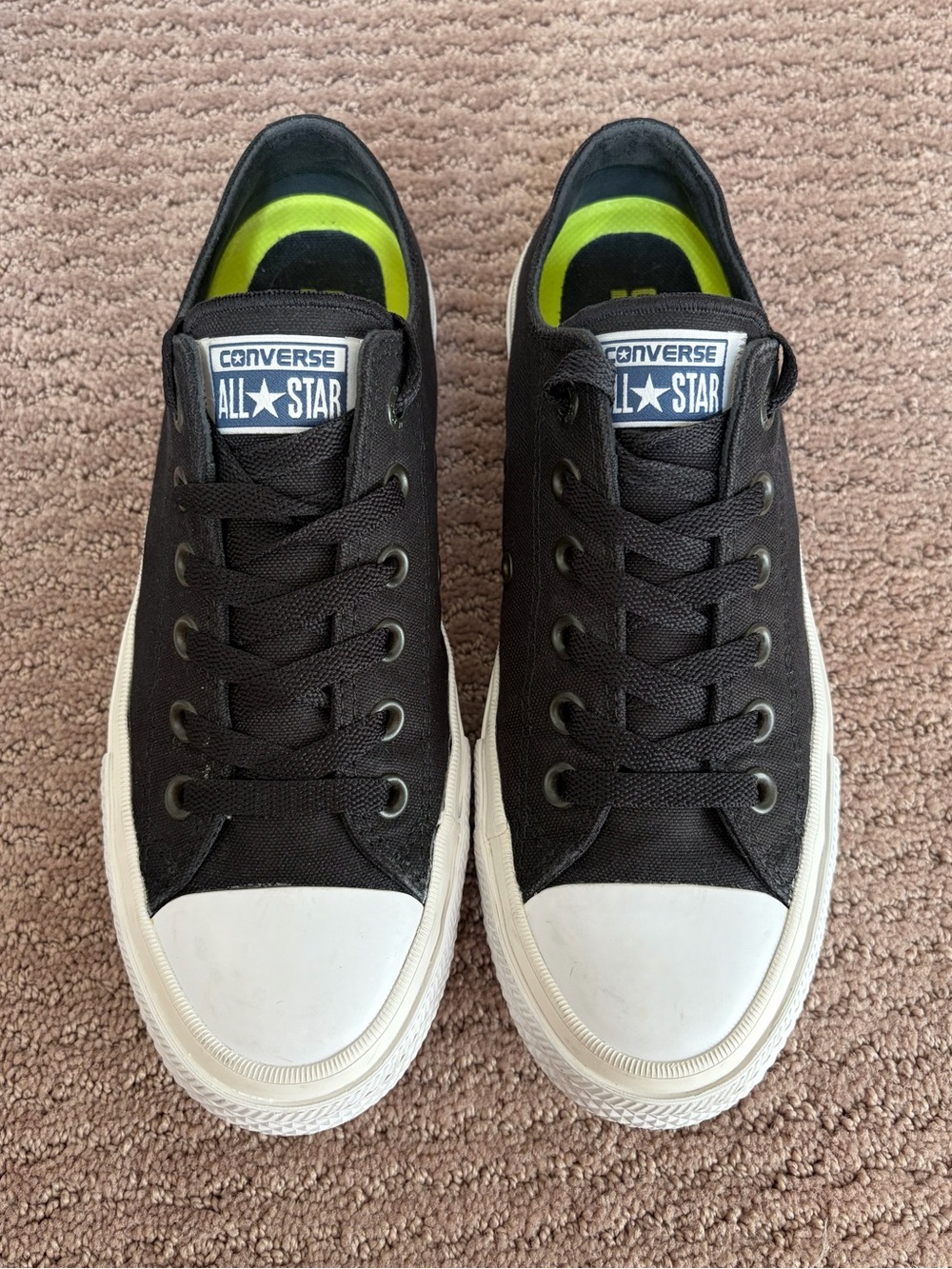 Converse Chuck Taylor II Lunarlon Black Low Top Women’s 8